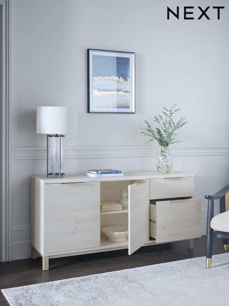 White Bronx Oak Effect Large Sideboard (937628) | €550