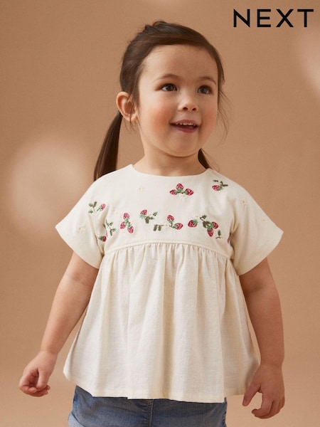 Weiß - Short Sleeve Blouse (3mths-7yrs) (937720) | 2 € - 3 €