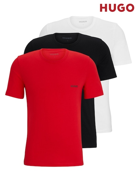 HUGO Black Regular Fit 100% Cotton T-Shirts 3 Pack (938035) | € 35