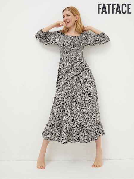 FatFace Black/White Adele Midi Dress (938228) | €43.50