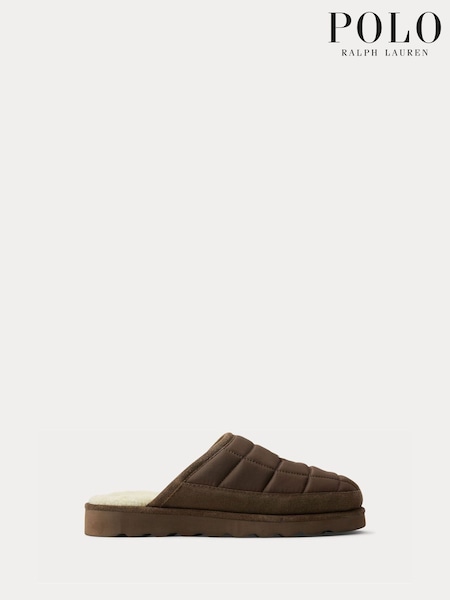 Brown - Regular Polo Ralph Lauren Reade Scuff Slippers