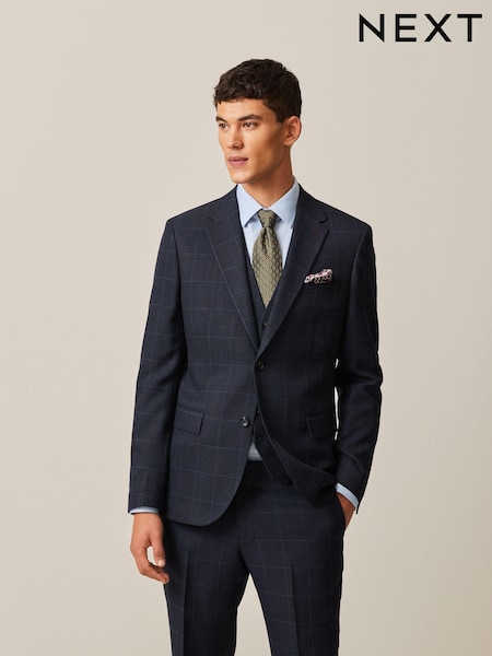 Темно-синий - Стандартний крій - Prince Of Wales Check Suit (938785) | 3 119 грн