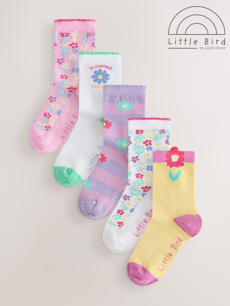 متعدد الألوان - Little Bird Baby Flower Socks 5 Pack