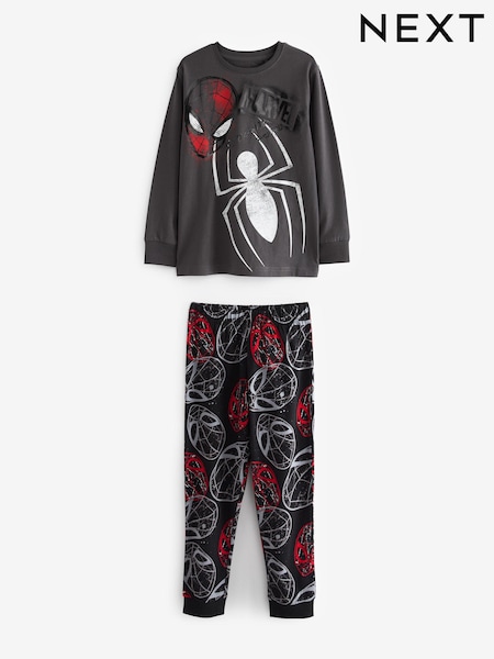 Grau - Marvel Spider-Man Long Sleeve 100% Cotton Pyjamas (3-16yrs) (939121) | 16 € - 21 €