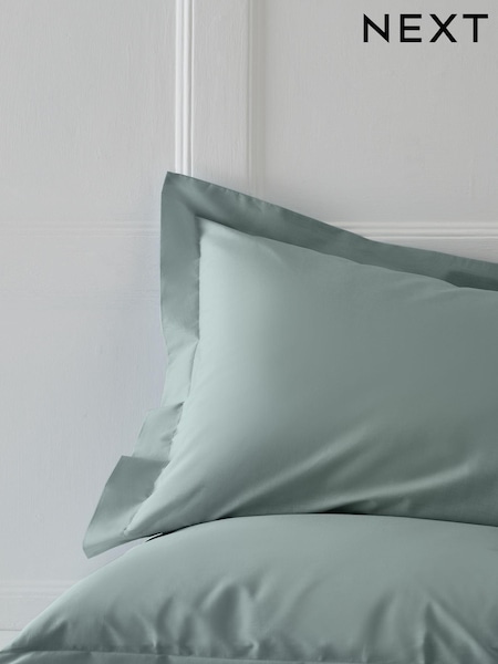 Set of 2 Green Sage Cotton Rich Pillowcases (939167) | CA$17 - CA$22