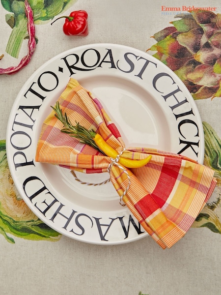 Emma Bridgewater Black Toast Roast Chicken Large Dinner Plate 10.5 Inch