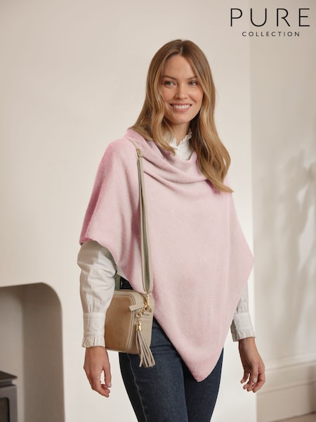 Shell Pink - Pure Collection Cashmere Gassato Poncho