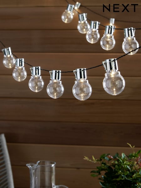 Chrome 40 Warm White LED Outdoor Festoon Line Lights 9.8M (941349) | €36