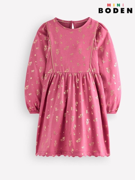 Tünd Çəhrayı - Boden Mabel Twirly Sparkle Dress