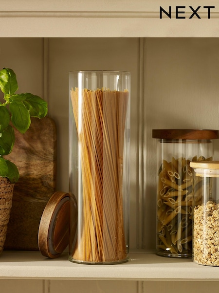 Clear Glass Pasta Jar with Bamboo Lid (941852) | €14