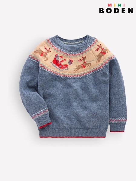 Blå - Boden Fair Isle Genser