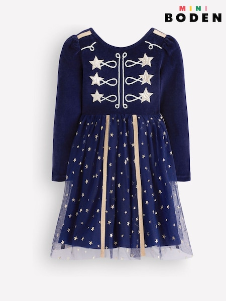 Blue - Boden Aurora Appliqué Tulle Dress