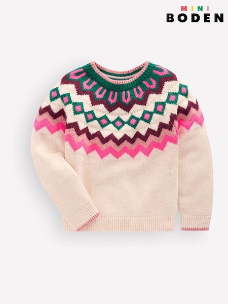 Natural - Boden Eleanor Fair Isle Jumper