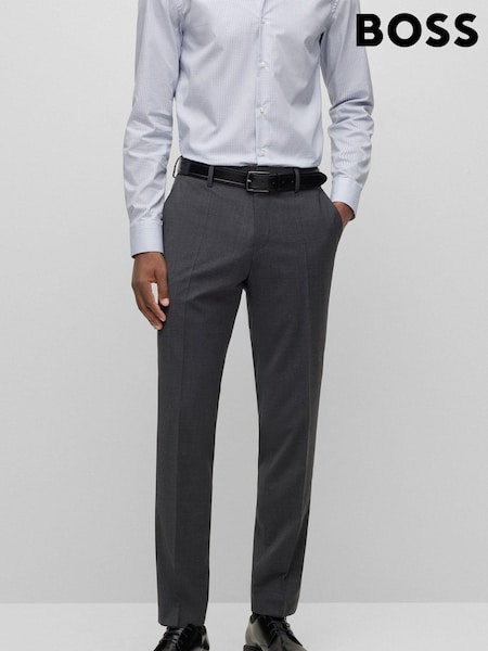 BOSS Grey Slim Fit Suit Trousers (942601) | €106