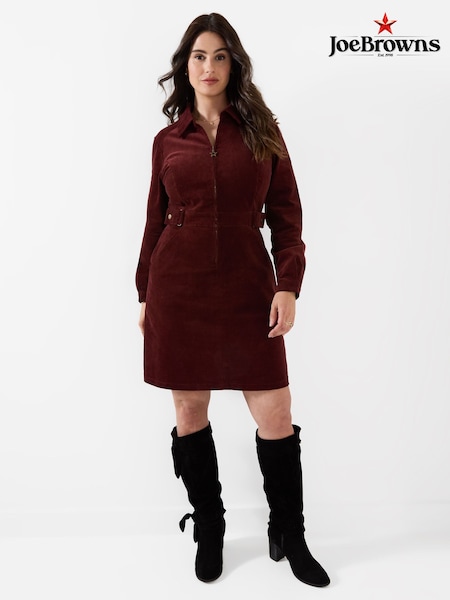 Կարմիր - Joe Browns Betsy Zip Front Cord Dress