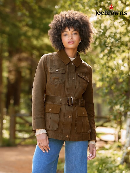 Brown - Joe Browns Remarkable Belted Wax Jacket