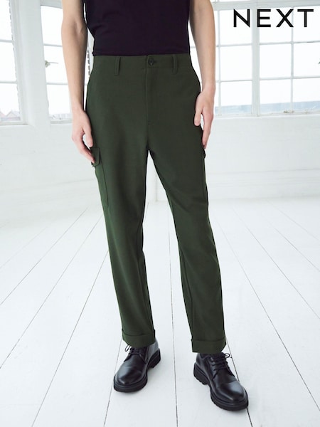 Khaki Green Relaxed Tapered EDIT Twill Cargo Trousers (943438) | €3