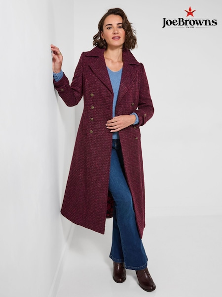 أحمر - Joe Browns Berry Dreams Long Tweed Coat