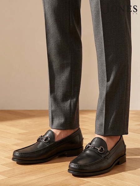 Black Grain - Jones Bootmaker Roan Leather Slip-on Shoes