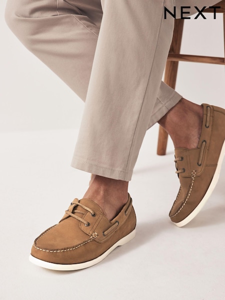 Marron fauve - Leather Boat Shoes (944358) | € 44