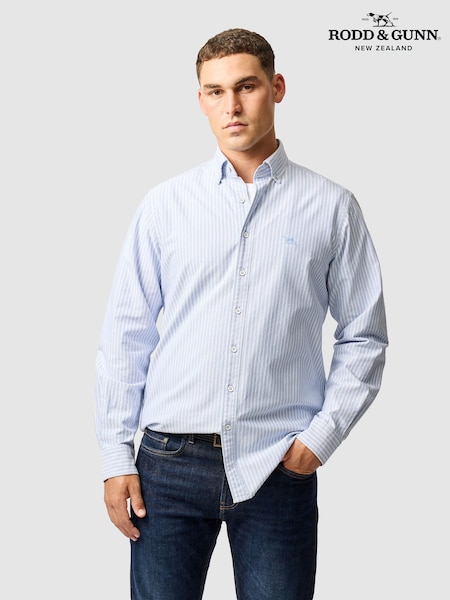 Blue - Regular Rodd & Gunn Oxford Stripe 4 Of Shirt