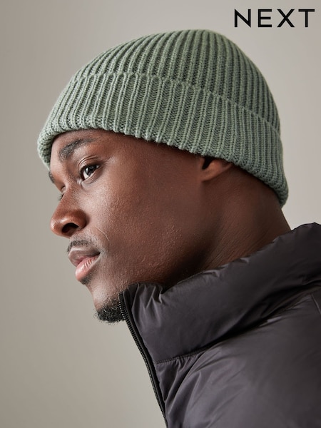 Sage Green Knitted Beanie Hat (944970) | $15