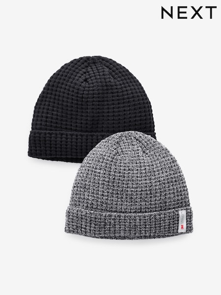 Black/Grey Thinsulate™ Beanie Hats 2 Pack (944976) | €16