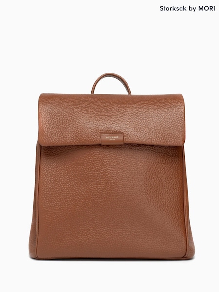 Brązowy - Storksak Storksak St James Leather Changing Bag