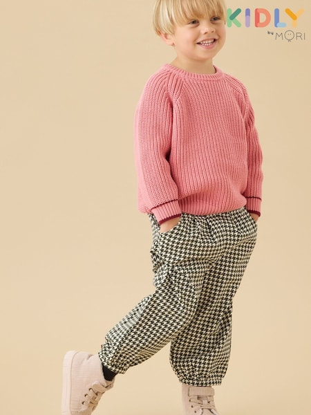 Rosa - Kidly By Mori Relaxed Ribbed Knitted Jumper