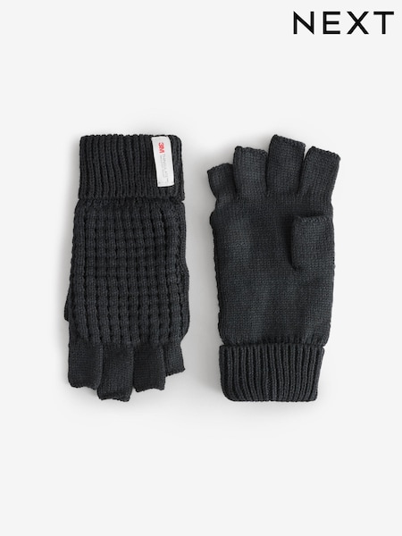 Negro - Thinsulate Fingerless Knitted Gloves (945192) | 16 €