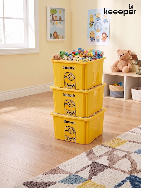 Keeeper 3 Pack 45l Minions Turning Stacking Boxes