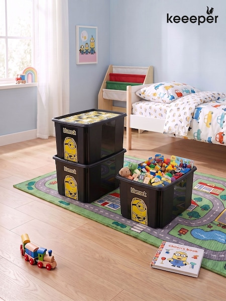 Keeeper 3 Pack 45l Minions Turning Stacking Boxes