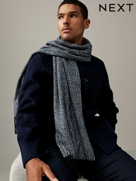 Темно-синий - Herringbone Woven Scarf (945677) | €9