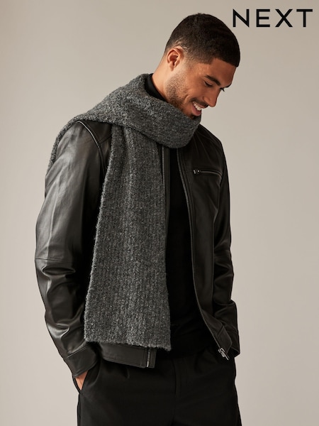 Серый - EDIT Boucle Knit Textured Scarf (945744) | €9