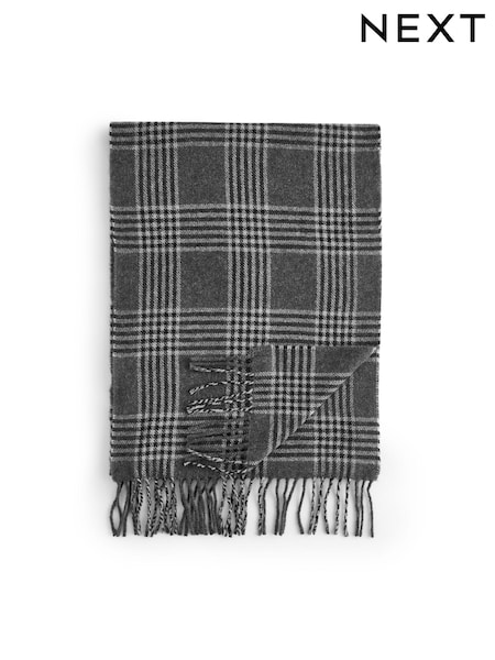 Black/White Check Signature Woven Scarf (945906) | AED78