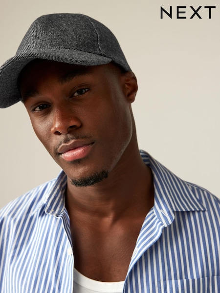 Charcoal Grey Wool Blend Twill Cap (945941) | €13