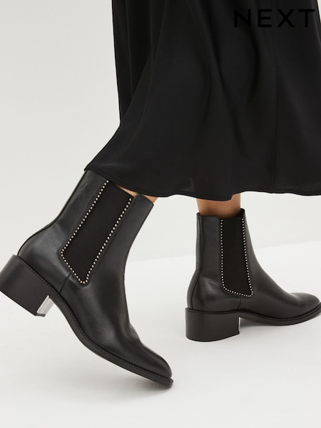 Schwarz - Forever Comfort® Chelsea Studded Ankle Boots (946009) | 13 €