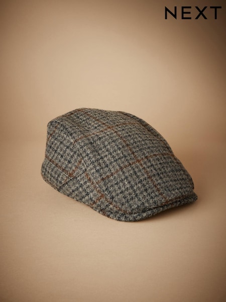 Серый - Signature Flat Cap with 100% Wool (946182) | €11