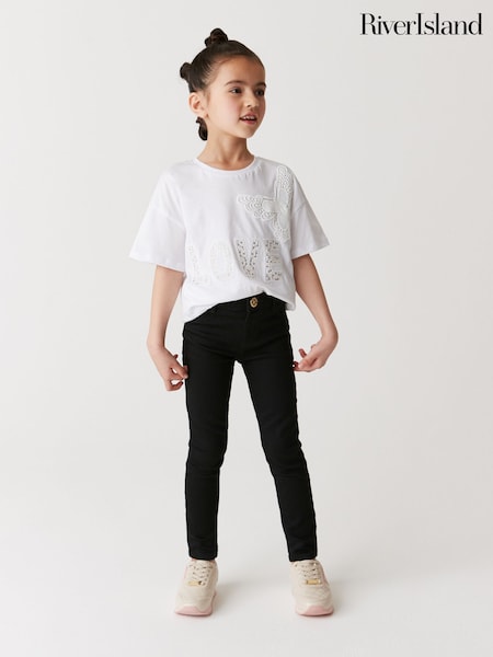 River Island Girls Mid Rise Skinny Jeans (946234) | 134 LEI