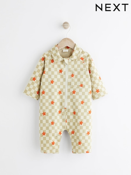 Vert motif damier - Barboteuse utilitaire bébé (0 mois à 2 ans) (947163) | € 10 - € 11