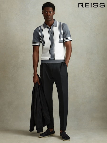 Reiss Orion Knitted Half Zip Polo Shirt (947224) | ‏850 د.إ.‏