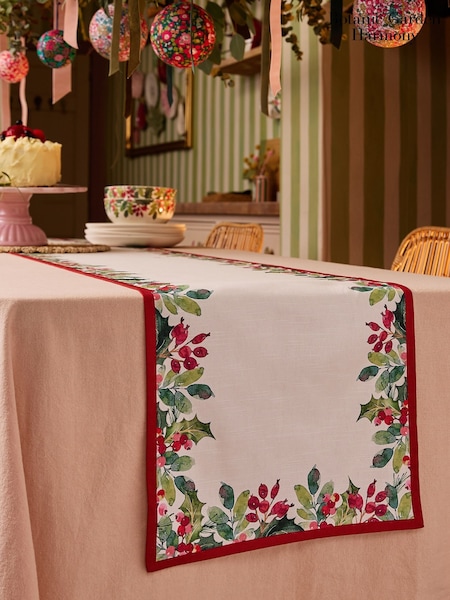 Portmeirion Botanic Garden Christmas Holly Table Runner