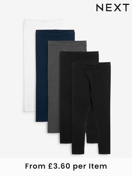Negro/azul marino/gris/blanco - Leggings 5 Pack (3-16yrs) (947286) | 25 € - 37 €