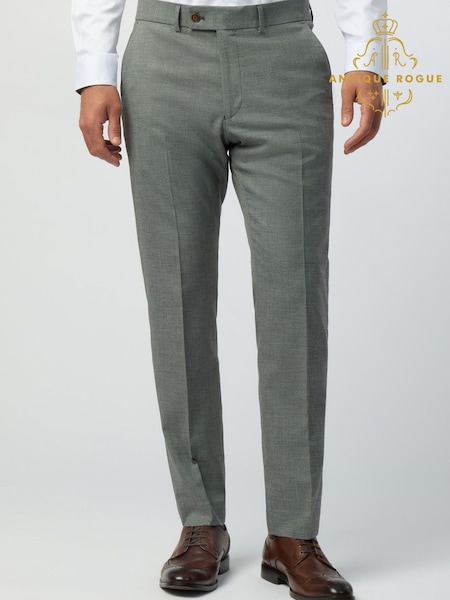 Light Grey - Regular Antique Rogue Regular Fit Blake Texture Trousers