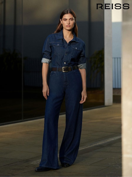 Reiss Frankie Relaxed Denim Jumpsuit (947320) | 340 €