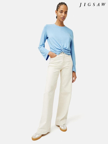 Jigsaw Knotted Front Long Sleeve Top (947321) | €47.50
