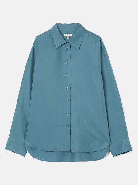 Blau - Jigsaw Habotai Seidenhemd in Relaxed Fit (947393) | 118 €