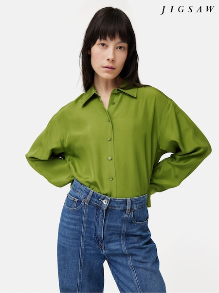 Jigsaw Silk Habotai Relaxed Shirt (947427) | €95