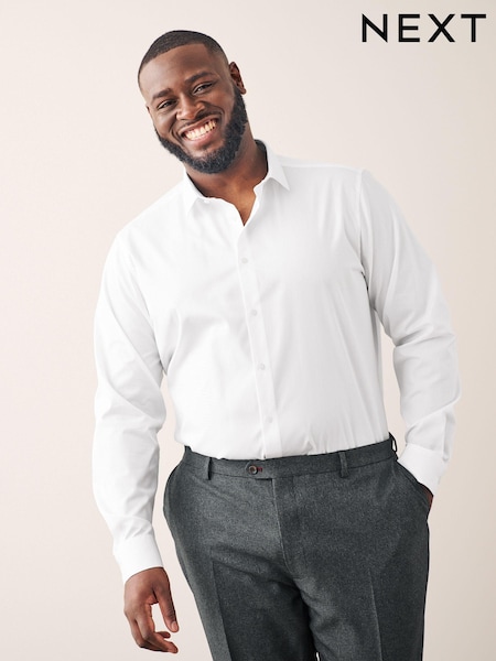 White Slim Fit 100% Cotton Single Cuff Shirt (947539) | €14 - €15