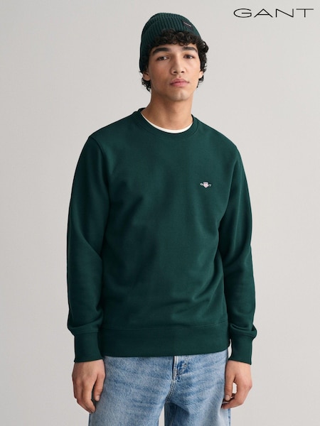 GANT Tartan Green Regular Fit Shield Logo Sweatshirt (947825) | €126